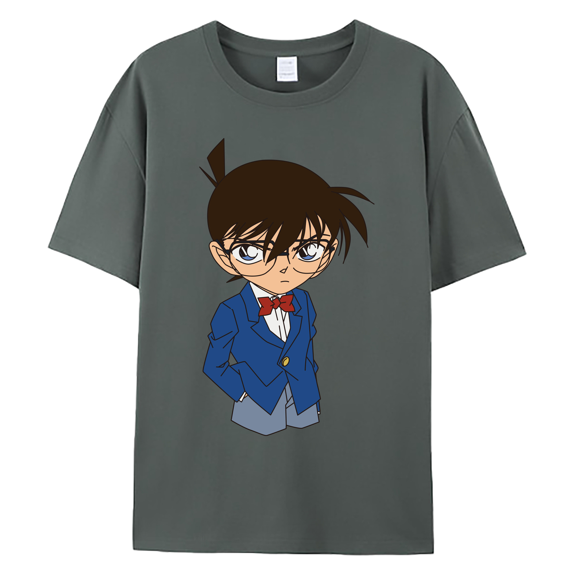 （画像用） 名探偵コナン 江戸川 コナン Detective Conan Conan Edogawa 綿100％ メンズ半袖Tシャツ｜肌触りやわらか＆通気性